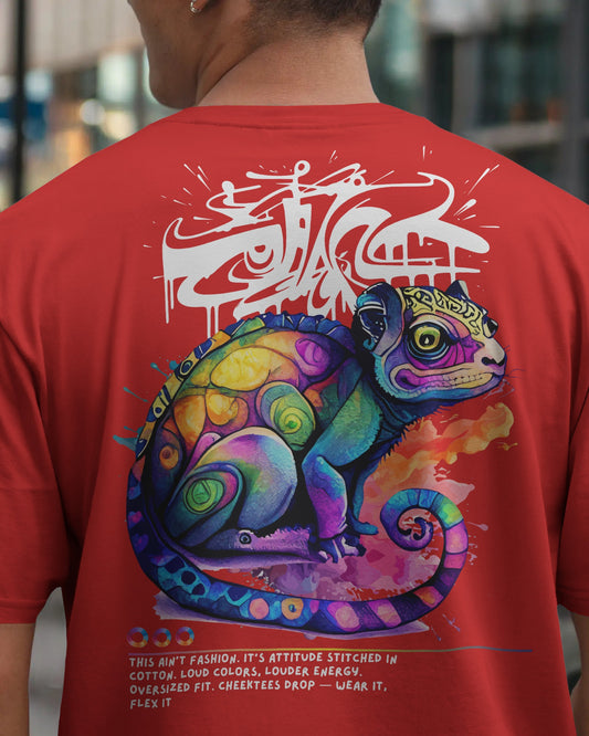 Color Clash Chameleon – Oversized Street Art